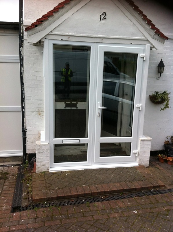 uPVC French doors fitted as front entrance in Stamford Hill