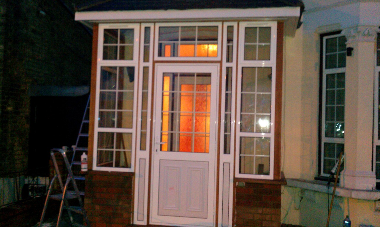 uPVC porch with Georgian bar glazing installed in Stamford Hill